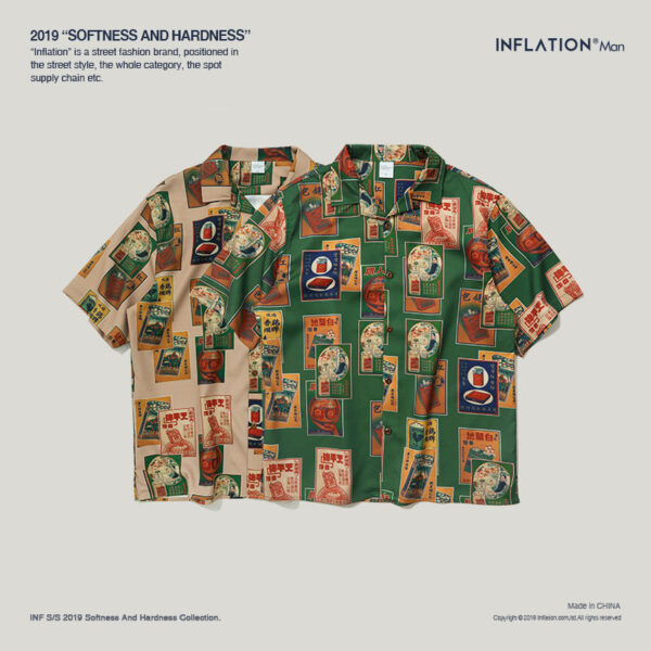 "Chinese Artwork" Allover Printed Shirt