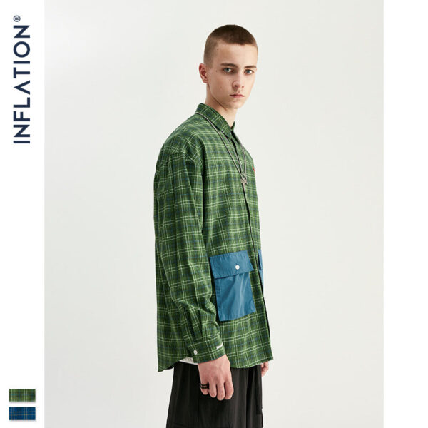 "Elegance Is Refusal" Retro Plaid Full-Sleeve Shirt