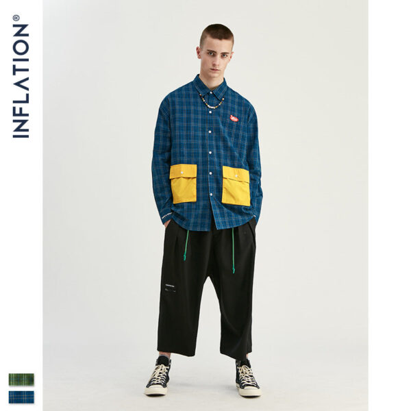 "Elegance Is Refusal" Retro Plaid Full-Sleeve Shirt