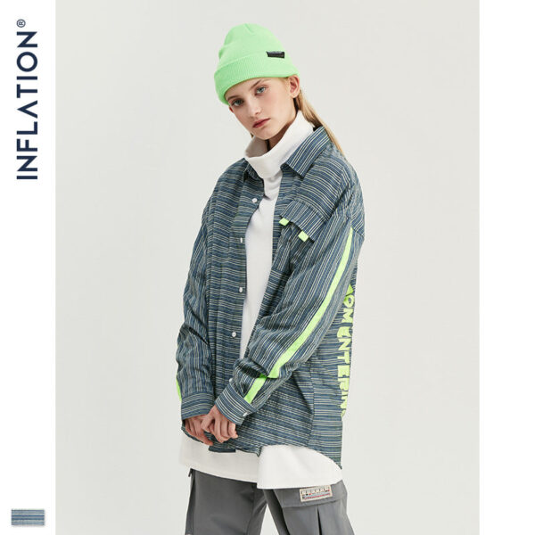 "Prohibited From Entering" Striped Full-Sleeve Shirt