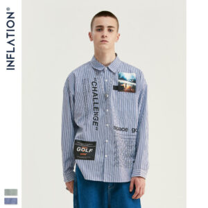 "Challenge" Pin Striped Full-Sleeve Shirt