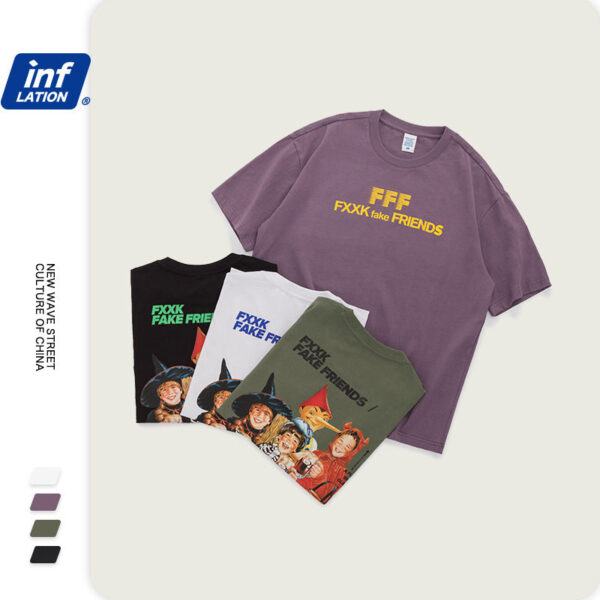 "FXXK fake Friends" Printed T-shirt