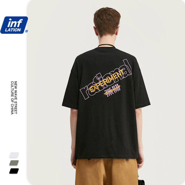 "RATIONAL EXPERIMENT" Embroidered T-shirt