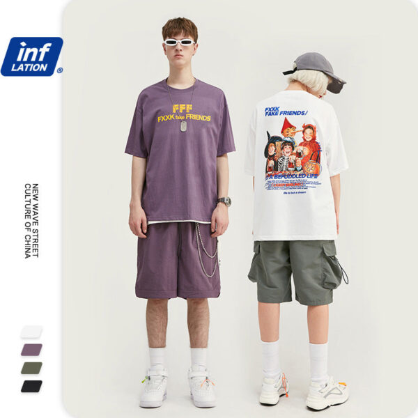 "FXXK fake Friends" Printed T-shirt