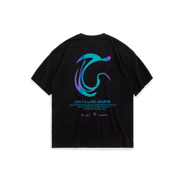 "LIFE IS A LONG JOURNEY" Printed T-shirt