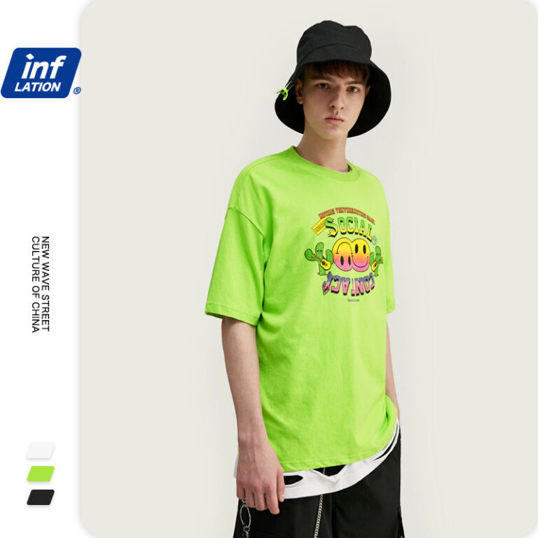 "Social Contact" Smiley Printed T-shirt