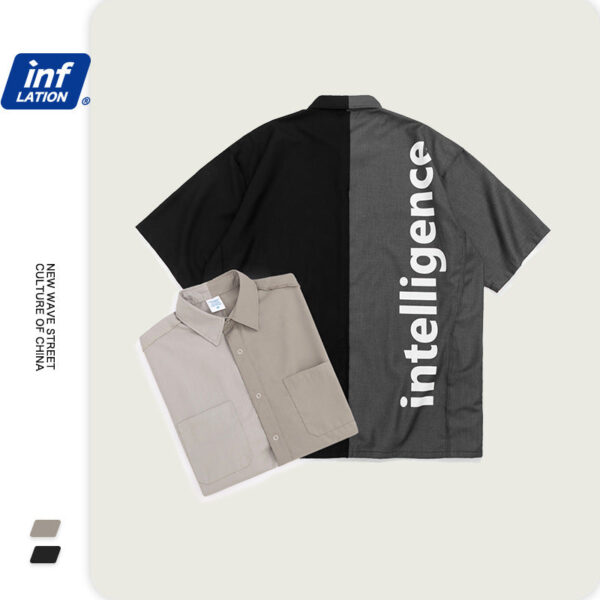 "Intelligence" Half & Half Shirt & Shorts