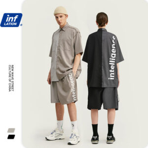 "Intelligence" Half & Half Shirt & Shorts