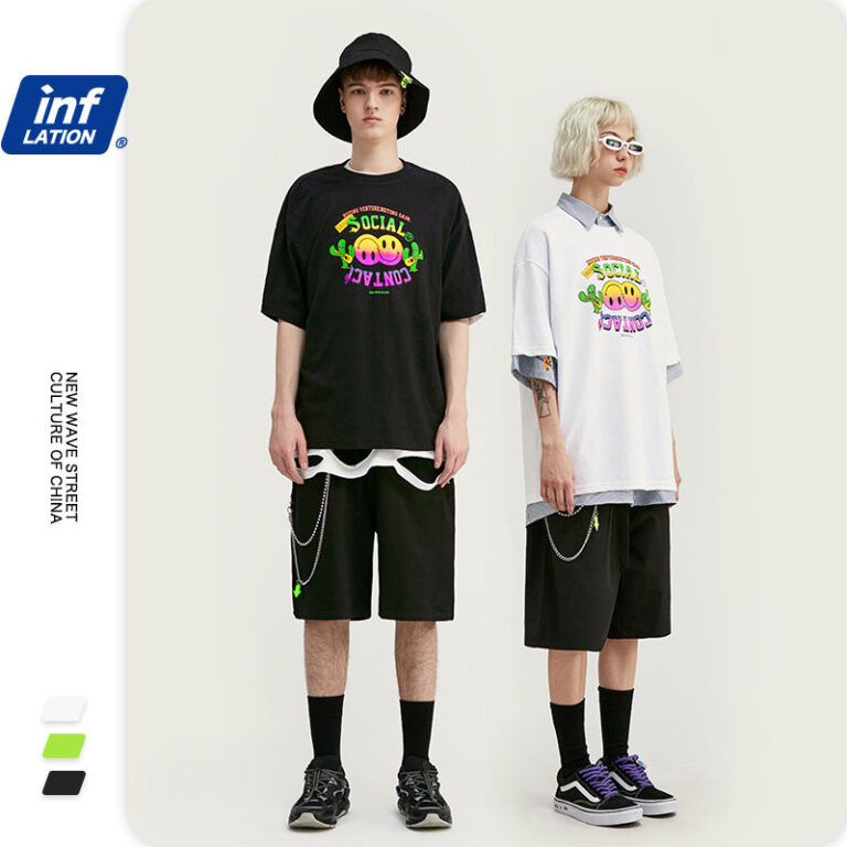 "Social Contact" Smiley Printed T-shirt