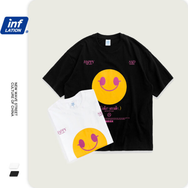 "FAKE SMILE" Printed T-shirt