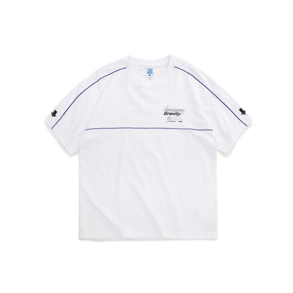 "GRAVITY" Accent Piped T-shirt