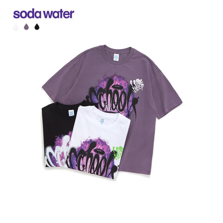 "SCHOOL" Graffiti Printed T-shirt