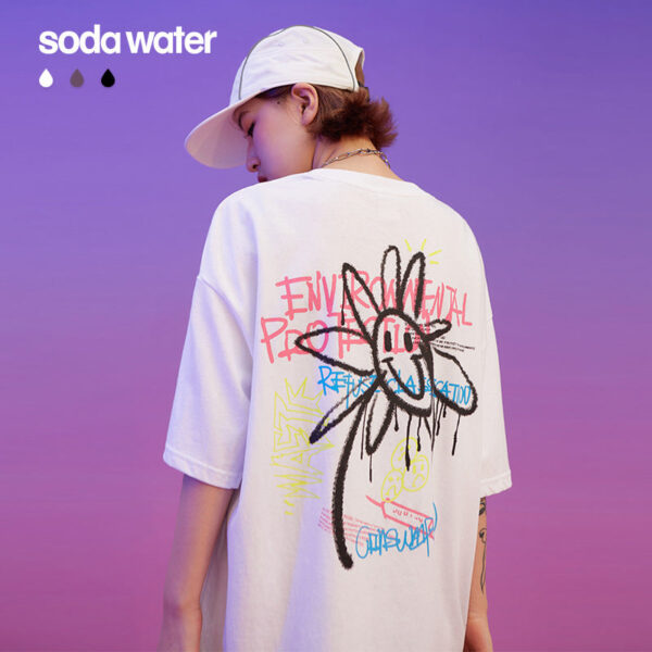 "Environmental Protection" Graffiti Printed T-shirt