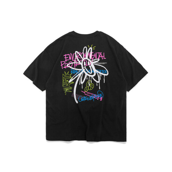 "Environmental Protection" Graffiti Printed T-shirt