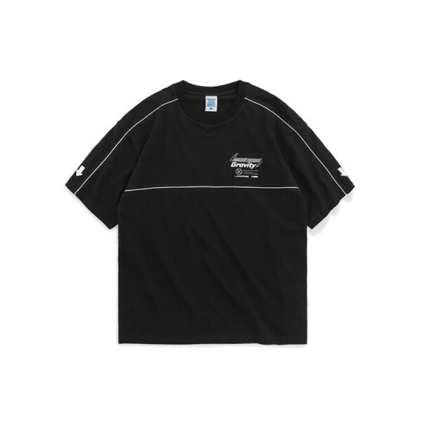 "GRAVITY" Accent Piped T-shirt