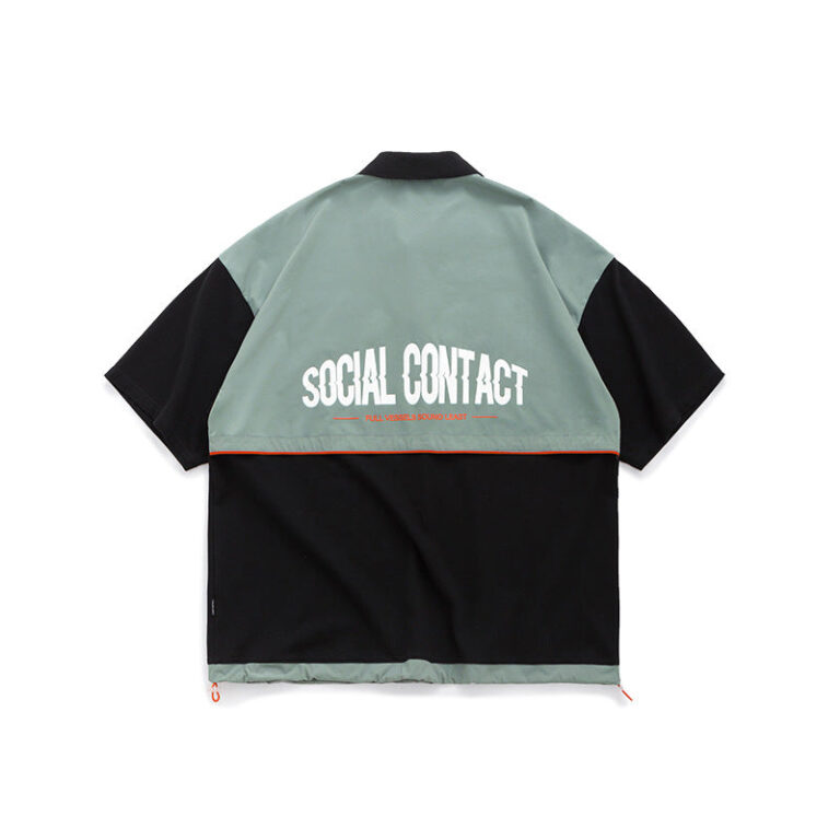 "SOCIAL CONTACT" Printed T-shirt and Shorts Suit