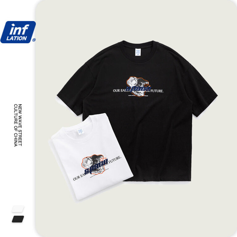 "SPACE" Printed loose T-shirt