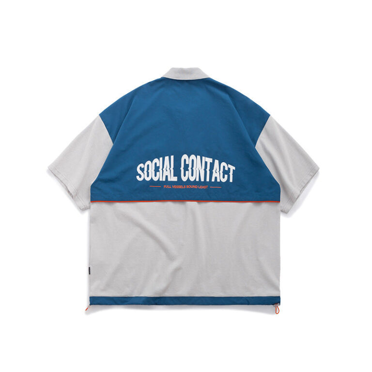 "SOCIAL CONTACT" Printed T-shirt and Shorts Suit