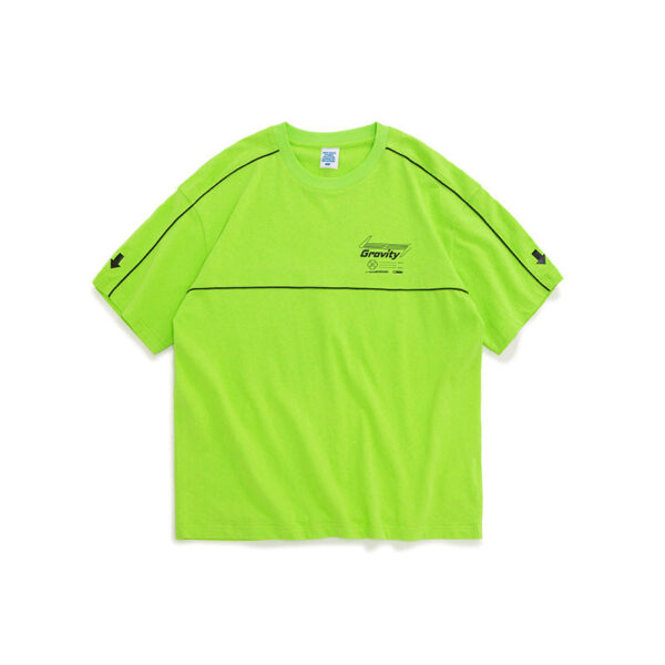 "GRAVITY" Accent Piped T-shirt