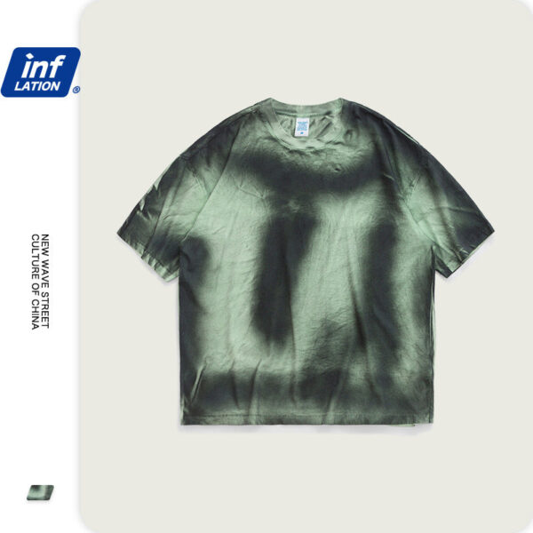 "Hand-sprayed color" gradient tie dye T-shirt