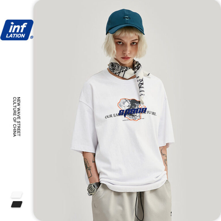 "SPACE" Printed loose T-shirt