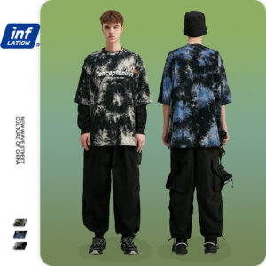 "Conceptualism" Printed Tie-Dyed T-shirt