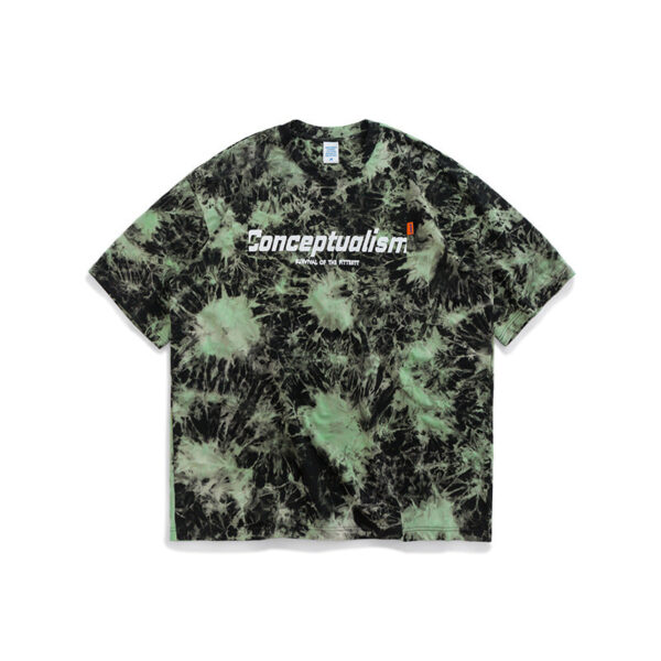 "CONCEPTUALISM" Printed Tie-Dyed T-shirt