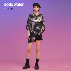 "CONCEPTUALISM" Printed Tie-Dyed T-shirt