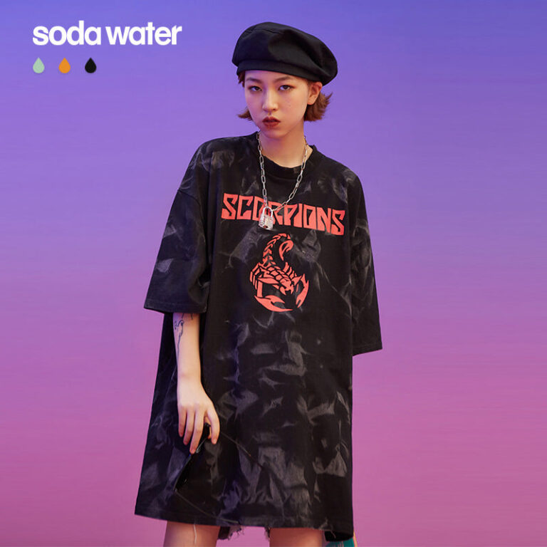 "SCORPIONS" Tie-dyed Printed T-shirt