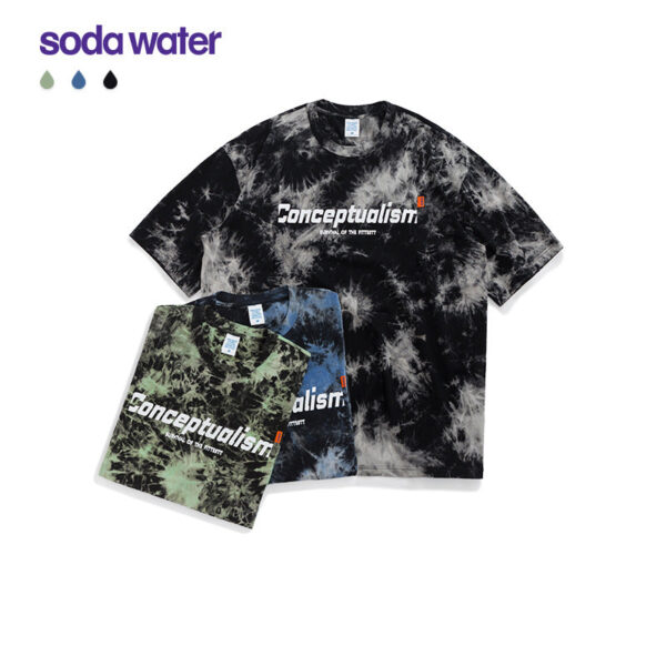 "CONCEPTUALISM" Printed Tie-Dyed T-shirt