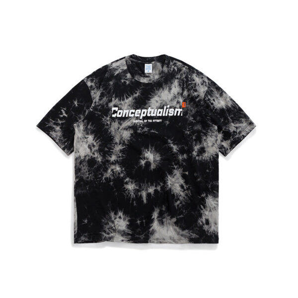 "CONCEPTUALISM" Printed Tie-Dyed T-shirt