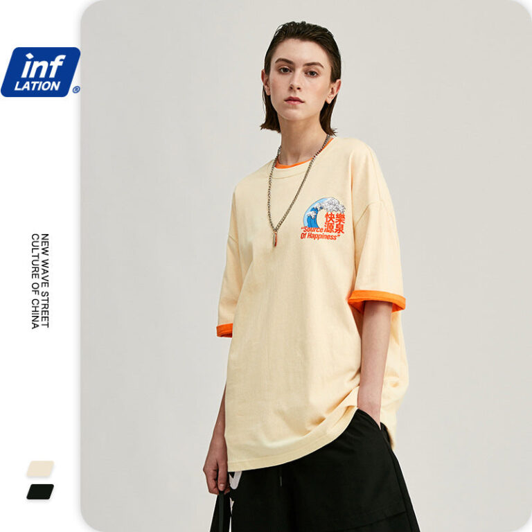 "SOURCE OF HAPPINESS" Surf Printed T-shirt
