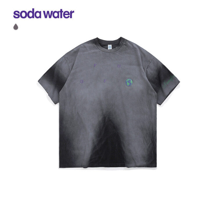 "Rollme" Earth Lettered Embroidered Tie-dye T-shirt