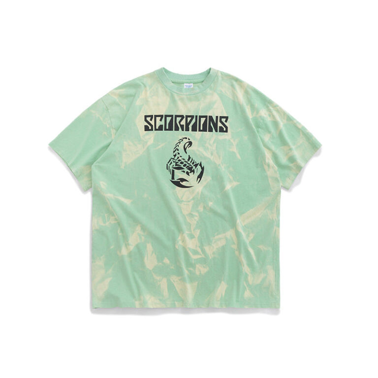 "SCORPIONS" Tie-dyed Printed T-shirt
