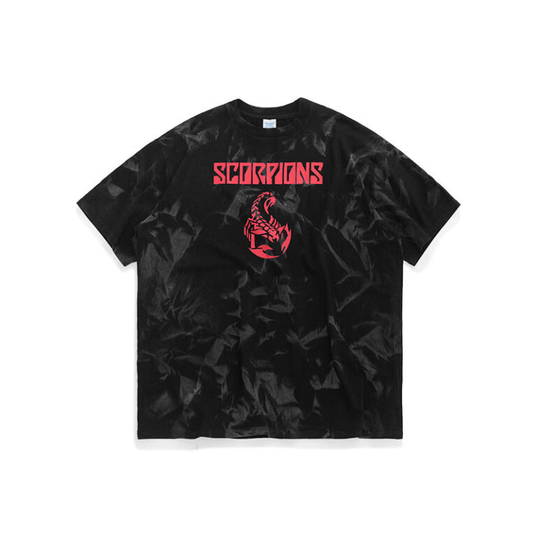"SCORPIONS" Tie-dyed Printed T-shirt
