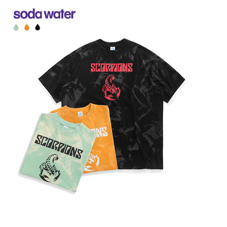 "SCORPIONS" Tie-dyed Printed T-shirt
