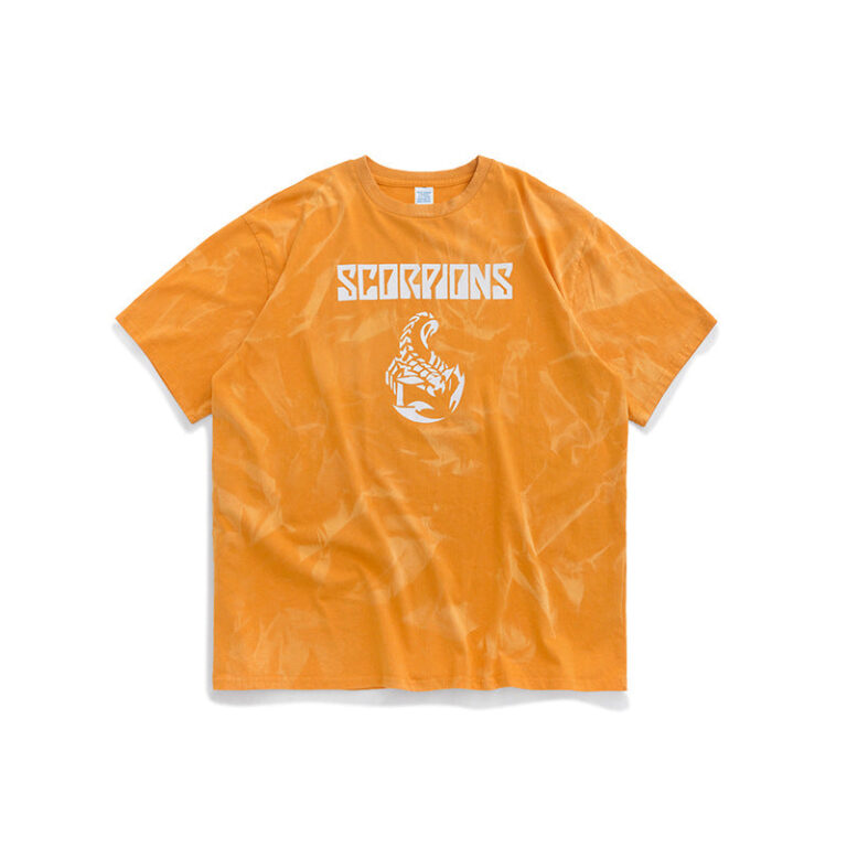 "SCORPIONS" Tie-dyed Printed T-shirt