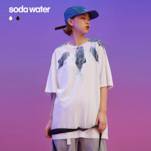 "KOI FISH" Collar Printed T-shirt