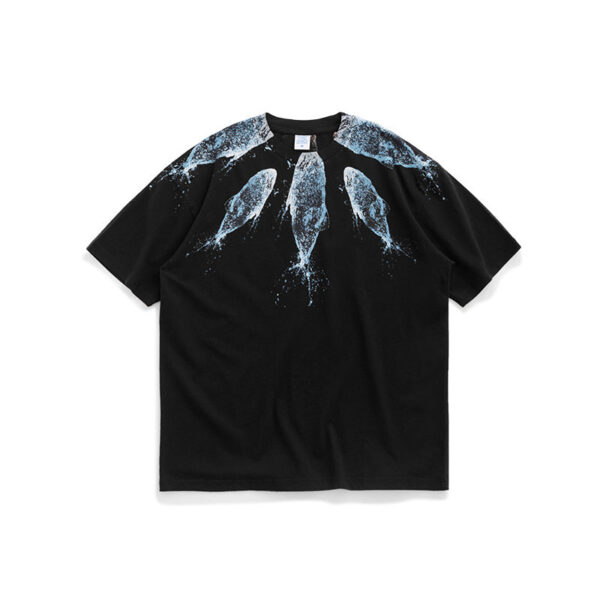 "KOI FISH" Collar Printed T-shirt