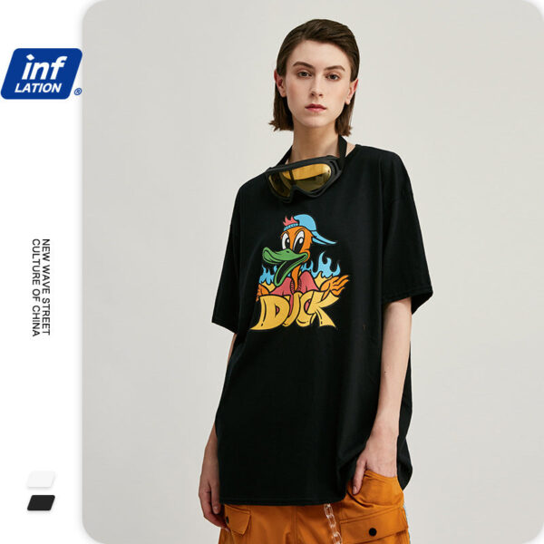 "DUCK" Printed short-sleeved T-shirt