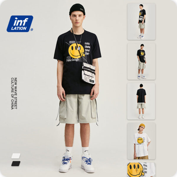 "FAKE LAUGH" Printed T-shirt