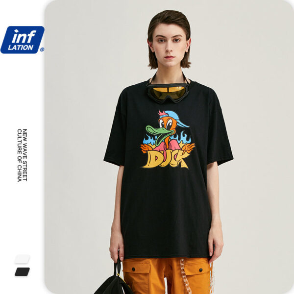 "DUCK" Printed short-sleeved T-shirt
