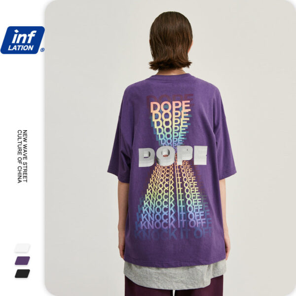 "Dope" KNOCK IT OFF Printed loose short-sleeved T-shirt