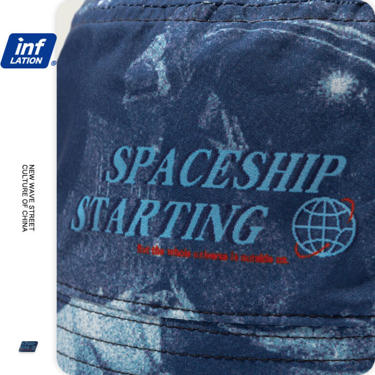 "SPACESHIP STARTING" Printed Bucket Hat