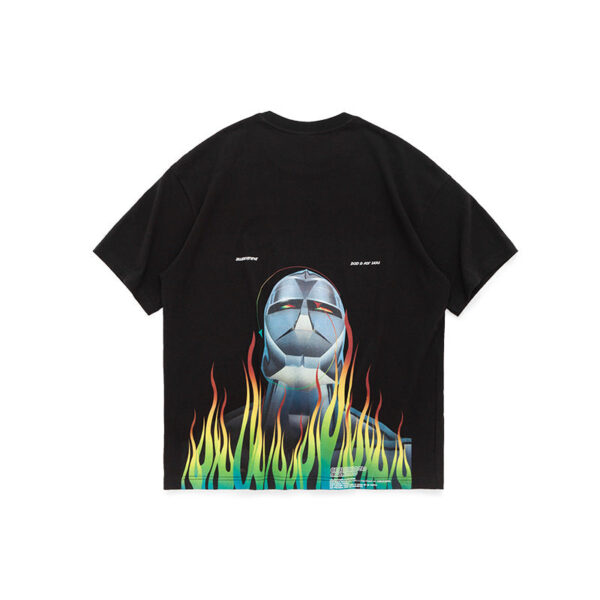 "Flamed Robot" Printed T-shirt