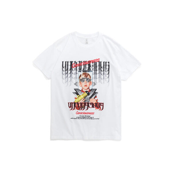 "CONSCIOUS UNCONSCIOUS" Printed T-shirt