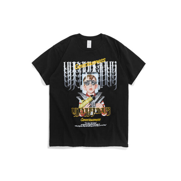 "CONSCIOUS UNCONSCIOUS" Printed T-shirt