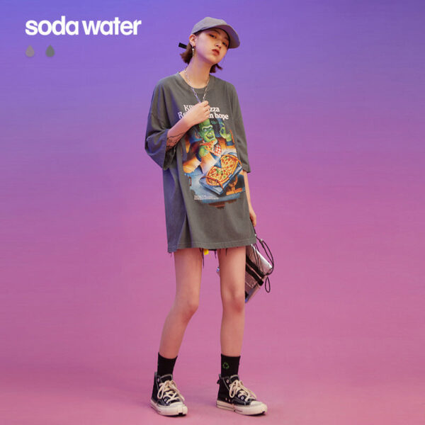"Killer Pizza" Printed  T-shirt