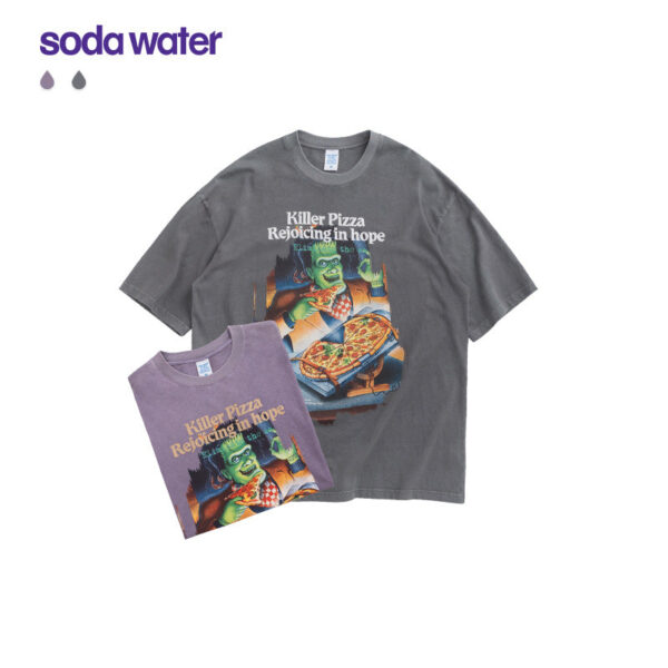 "Killer Pizza" Printed  T-shirt