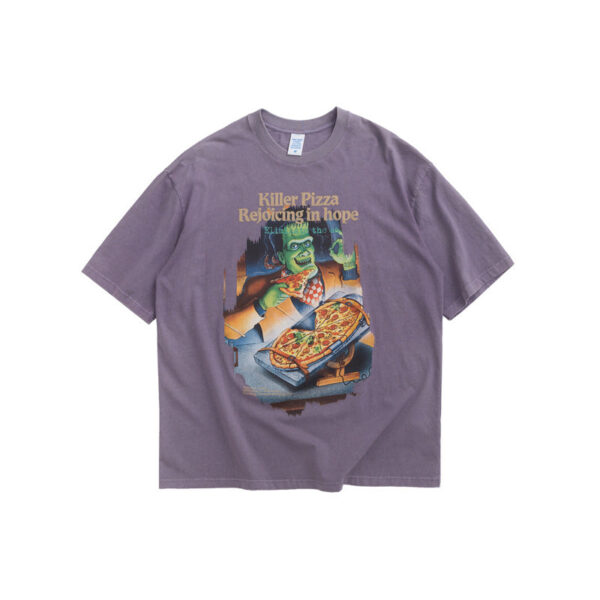 "Killer Pizza" Printed  T-shirt